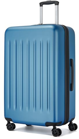 Kono Large Luggage 28 Check in Lightweight Expandable Suitcase ABS+PC Hardshell Travel Trolley case with 4 Spinner Wheels (Navy)