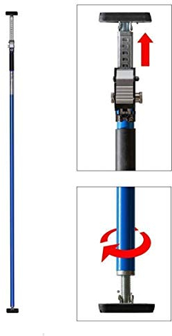 ALLEGRA AB360 Deckenstütze Profi Einhandstütze bis 60kg Baustütze Höhe 360cm Teleskopstütze Montagestütze (Blau)