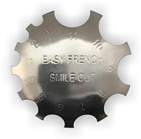 Easy French Smile Cut Edge Trimmer, Metal Template Cutter for Acrylic UV Gel Nails