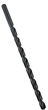 Dormer A1254.0X315 Extra Length Drill, Steam Oxide Coating, High Speed Steel, 0.1575 Head Diameter, 250 mm Flute Length