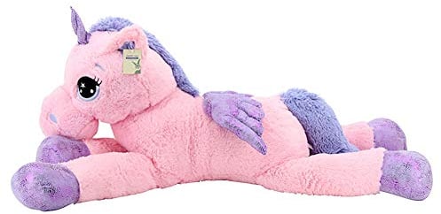 Sweety Toys 8049 XXL Einhorn Pegasus Plüschtier Kuscheltier 130 cm rosa