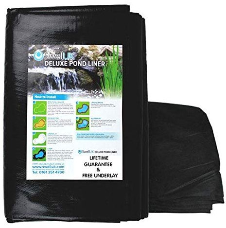 Swell UK 14m x 14m Pond Liner Free Underlay | UV Resistant | Garden Fish Ponds