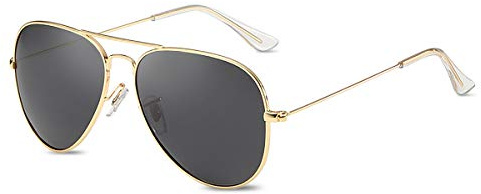 LumiSyne Mode Polarisiert Sonnenbrille Für Herren Damen Retro Pilotenbrille UV 400 Schutz Verspiegelt Linse Metallrahmen Für Fahren Reise