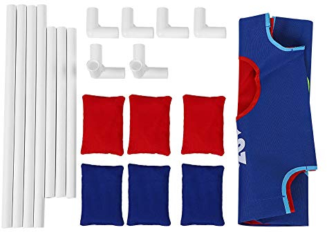 Tbest Cornhole Sets, Tragbarer Sitzsack Toss Cornhole Game Board Set mit 1 Brett und 6 Sitzsäcken