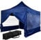 INSTENT Alu-Pavillon 3 x 3 m Pro wasserdicht UV Schutz 50+, blau mit 4 Seitenteilen