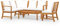 vidaXL Akazienholz Massiv Gartenmöbel 5-TLG. mit Auflagen Lounge Sitzgruppe Sofa Bank Gartenset Sitzgarnitur Ecksofa Mittelsofa Creme