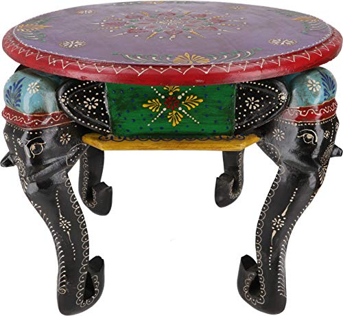 GURU SHOP Elefant Kaffeetisch, Couchtisch - Modell 85, Rot, 40x45x45 cm, Kaffeetische & Bodentische