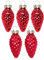 Inge Glas Magic Mini Weihnachtskugeln Zapfen 4,5cm 12 Stück Glas in Karton-Box (Merry Red | rot Glanz matt)