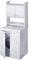 Negrari Mobile coprilavatrice con scaffale portaoggetti, Resistente all'umidità, Kit di fissaggio a muro incluso, Interno e Esterno, L70 x P60 x H94, Bianco