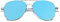 SOJOS Mode Metallrahmen Verspiegelt Linse Unisex Sonnenbrille mit Frühlings Scharnieren SJ1030 mit Silber Rahmen/Blau Linse