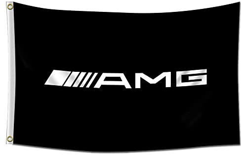 AMG Flagge für Mercedes Amg Racing Motorsport Banner für Man Cave Garage 91 x 152 cm