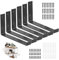 6 Pcs Heavy Duty Shelf Brackets, 9 inch Black Shelf Brackets Scaffold for Scaffold Board Shelving, Rustic Wall Mounted Shelve L Shape (225 x 140mm)