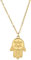 kkjoy Khamsah Hand der Fatima Halskette mit Davidstern Edelstahl Hamsa Amulett Anhänger Halskette Schutz Schmuck für Frauen Mädchen