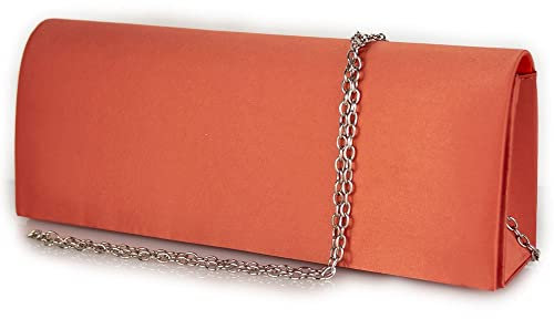 Pochette arancio in raso elegante cerimonia da donna ragazza signora Borsa a mano piccola Clutch borsetta di moda matrimonio comunioni