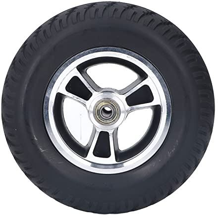 Roue de Fauteuil Roulant en Polyuréthane et Alliage d'Acier, 17,78 cm, Antidérapante, avec Moyeu, pour Chariot