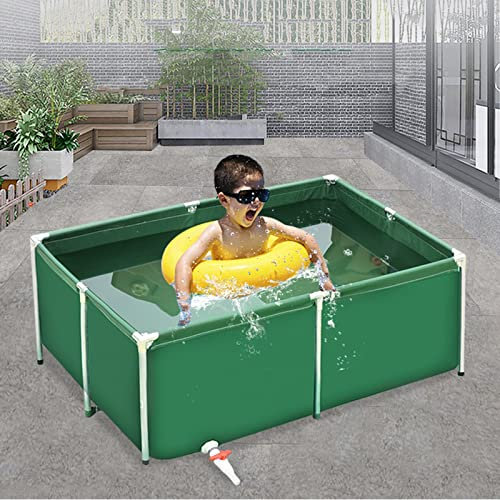 Piscinas Desmontables Acero/ Piscina Marco Piscinas Ultra Elevadas / Piscina con Estructura De Acero - para Jardín Al Aire Libre / Patio Trasero, Piscinas Verdes Mini Marco - Pequeña Piscina De Acero