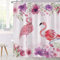Ttincceer Flamingo Duschvorhang mit Haken Tropische Tier Blume Aquarell Badezimmer Vorhang Rote Flamingo Paar wasserdichte Duschvorhänge für die Badezimmerdekoration 183x188cm