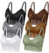 Geyoga 6er Pack Damen Spitzen BH Bralettes mit Blumenmuster Kabellose Ungepolsterte Cami Bustier Spitze BHS mit Trägern (as3, Alpha, m, Regular, Regular)