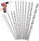 ZEONHEI 13-teiliges Langbohrer-Set, Hochgeschwindigkeitsstahl, HSS-Spiralbohrer, Länge 150 mm, Durchmesser 2 mm-5 mm und Länge 200 mm, Durchmesser 4 mm-10 mm, hohe Härte
