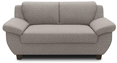 DOMO. collection Sofa Panama, 2 Sitzer, 2er Couch, Garnitur, 3-2-1 Sofa, 91 x 159 x 80 cm (BxTxH), taupe