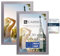 CABBEL Doppelpack (2er Set) Bilderrahmen DIN A4 21x30 MDF Holz-Rahmen in Silber | zum Aufhängen & Aufstellen | mit bruchsicherem Plexi-Glas/Modern | ideal für Fotos/Bilder/Collage