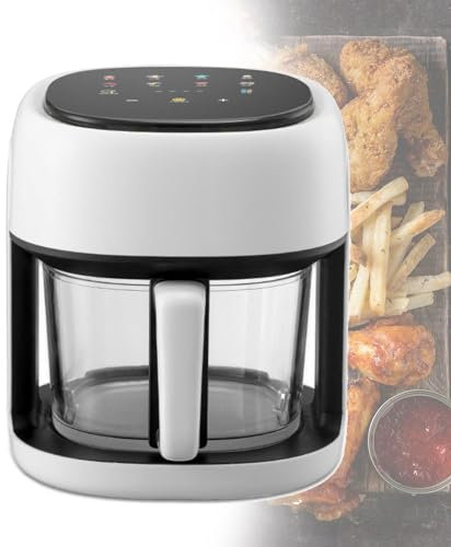 4.5L Air Fryer Oven, 8 in 1 Toaster Oven Air Fryer Combo, Stainless Steel Rotisserie Air Fryer Countertop Toaster Ovens for Family (Color : White, Size : 4.5L)