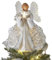 TONGFENG Engel Christbaumspitze | Weiß | Klassischer Baumschmuck für Weihnachten im Winter