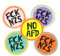 1 NO AFD & 4 FCK NZS Aufnäher Patches zum aufbügeln ca. 5cm Durchmesser