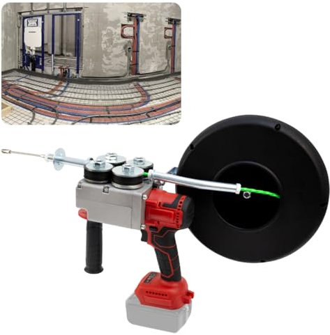 Extractor de Cables, Extractor de Cables Automático, Máquina Roscadora de Pared Eléctrica, para Electricistas, Extractor de Cables de Fontanero Eléctrico, Línea de 20 M Cable (Sin Batería)