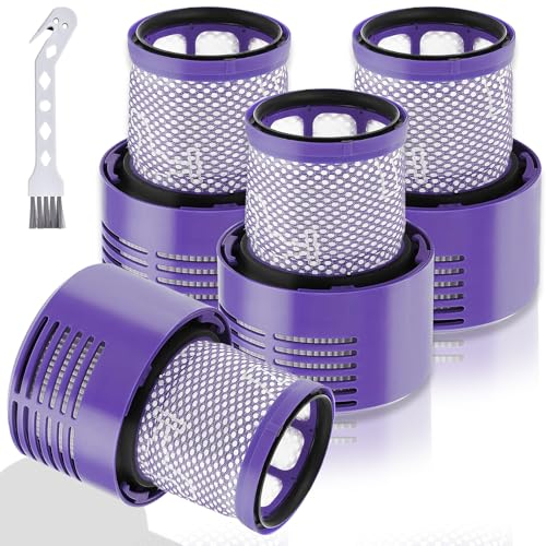 TOPALL Filtre pour Dyson V10,Filtre Aspirateur pour Dyson SV12,Accessoires pour Dyson Cyclone V10 Animal/V10 Absolute/V10 Motorhead/V10 Total Clean/SV12,Pièce pour Aspirateur #969082-01(4 Paquets)