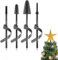 Christmas Tree Topper Holder, Universal Tree Topper Stabilizer Support Seasonal Treetop Ornaments Decorations Fits All Base Types for Halloween Christmas Tree Topper Black