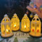 4 Pièces Lanternes Décoration Noël Personnalisée, Lanterne LED Noël Suspendue, Lampe à Bougie Deco Noel Interieur Extérieure avec Arbre Père Noël Elk Bonhomme Neige,Lumière Blanc Chaud,13x7 cm