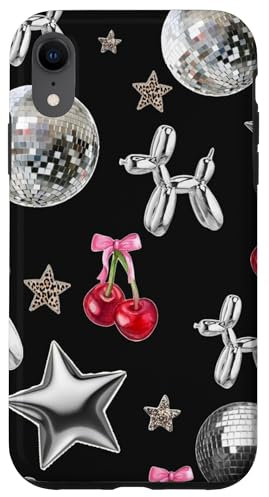 iPhone XR Vintage Mosaic Disco Ball Collage Y2K Star & Cherry Bow Case
