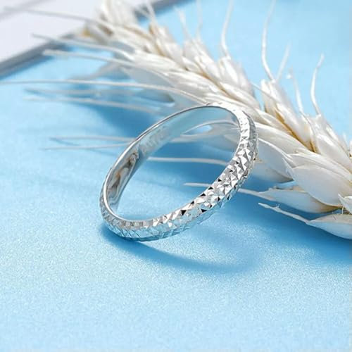 Au750 Reines 18 Karat Weißgold Frauen Ring Glück Voller Stern Band Ring US7 0,9-1,1g