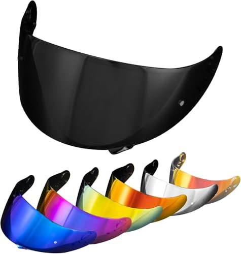 PSLER Helm Visier Verspiegelt für Shoei GT Air GT Air 2 TC-5 TC-9 Neotec CNS-1,Helmvisier Getöntes Visier Motorradhelm Zubehör Ersatz(Rauchgrau)