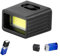 Mini lampe de poche à piles 9 V, lampe de travail Cob, lampe de poche portable, lampe de poche à LED COB, lampe de poche super lumineuse pour camping, randonnée, urgence, réparation, batterie non