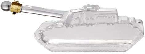 Whiskey Decanter Wine Bottle - Art Statue, Tank Appearance Whiskey Decanter, Creative Empty Wine Pitcher, Refillable Alcohol Liquor Dispenser, Clear Glass Wines Bottle, Sealed Tank Wine Bottles