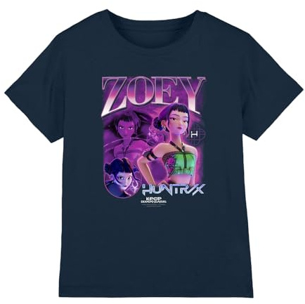 Kpop Demon Hunters Unisex Kids K-pop Demon Hunters - Huntrix Huntr/X Zoey Bootleg Kids T Shirt T-Shirt (Pack of 1)