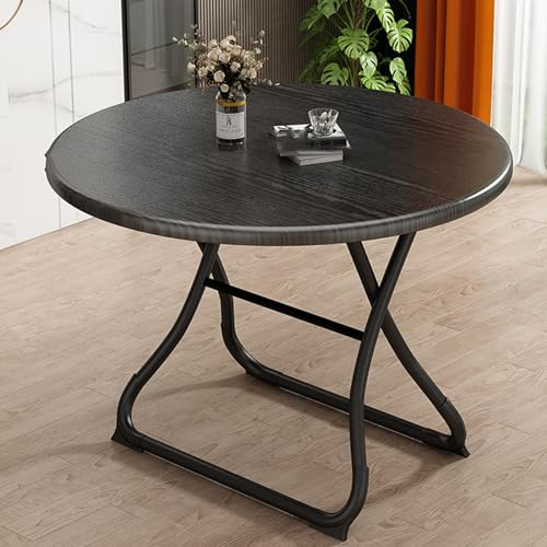 PVGYUJFD Esstisch Runder Klapptisch, platzsparender Esstisch, Leichter mit Dicker Tischplatte und stabilem Metallrahmen(A,70cm)