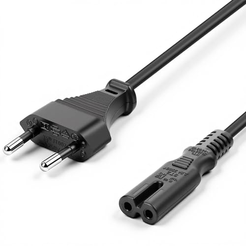 AXFEE 2m Cavo di Alimentazione Elettrico, Spina Tipo C Europlug a Presa C7