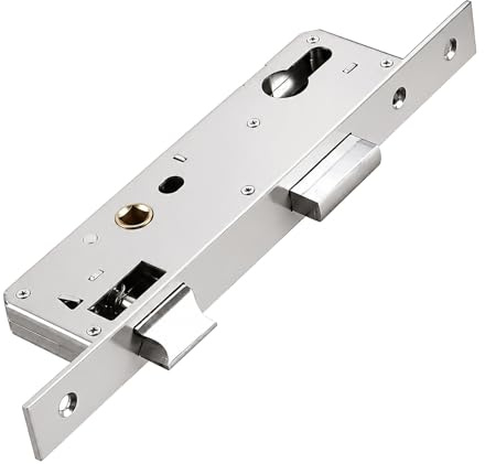 Einsteckschloss & Gartentor Schloss Edelstahl | Rostfreies Türschloss für Metalltür & Zauntor | Universal Links/Rechts (85 * 30mm)