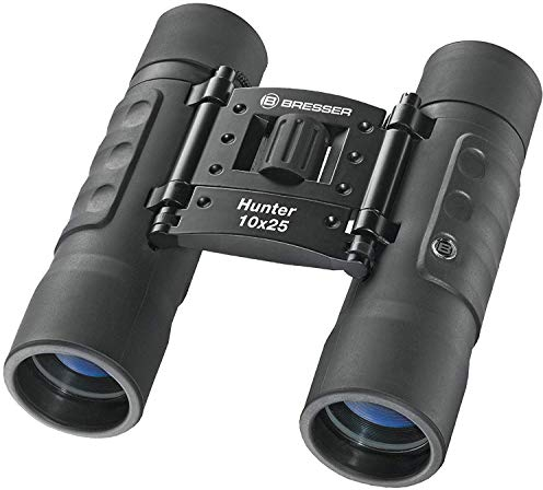 Bresser Fernglas Hunter 10x25 kompaktes Dachkant Taschenfernglas, klein, leicht und ideal für Reisen, mit Mehrschichtvergütung und Dioptrienausgleich