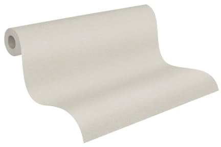 A.S. Création PrintWalls Vliestapete Uni beige 0,53 x 10,05 m – Uni Tapete mit Struktur Made in Germany – einfarbige beige Tapete für verschiedene Räume - 306886