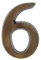 HUBER numero civico 6/9 in ottone 10 cm I numeri civici per casa e porta I numero civico 3D I targhette con numero civico in nobile ottone antico 3D design
