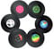 Txian 6 Stück Retro-Untersetzer, Vinyl, LP, Schallplatten, rutschfester, isolierter Untersetzer für Getränke