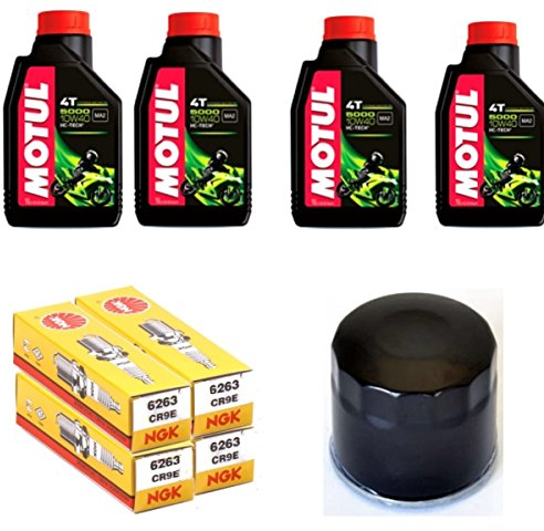MIM Distribution Kit tagliando Manutenzione Olio Filtro Olio e Candele per Suzuki-GSR 600 dal 2005 Fino al 2017