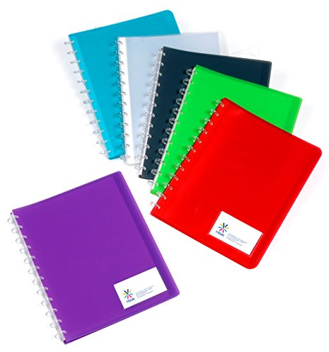 Viquel 097795-49 Geode Lot de 12 Protège-documents avec pochettes amovibles A4 en plastique 40 Vues Couleurs Assorties