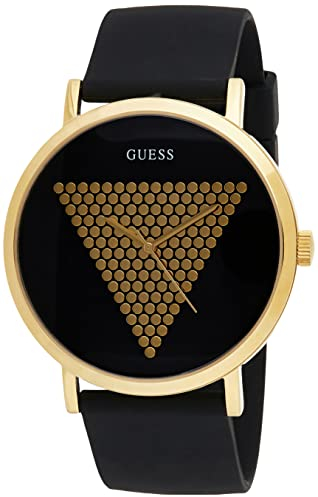 Guess Herren Analog Quarz Uhr mit Silikon Armband W1161G1
