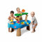MELARQT Step2 Tropical Rainforest Wasserspieltisch | Großer Wassertisch mit 13-teiligem Zubehörset | Garten Wasser Spieltisch für Kinder in Blau und Braun
