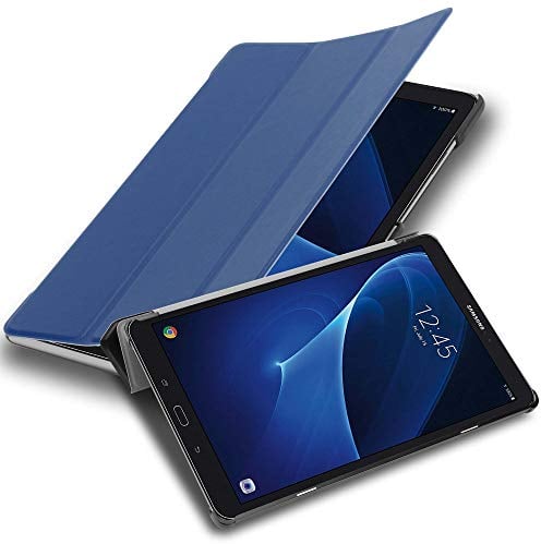 Cadorabo Hülle kompatibel mit Samsung Galaxy Tab A 2016 (10.1 Zoll) Tablethülle mit Auto Wake Up aus Kunst Leder Flip Klappbare Magnetische Cover Hülle für Galaxy Tab A 2016 (10.1 Zoll) Tasche in Blau